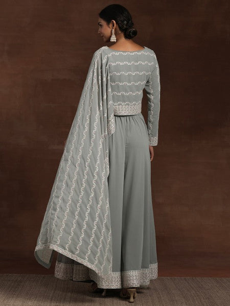 Women Indo Western Floral Printed Statement Sleeveless Tunic with Flared Palazzos Co-Ords Set VitansEthnics