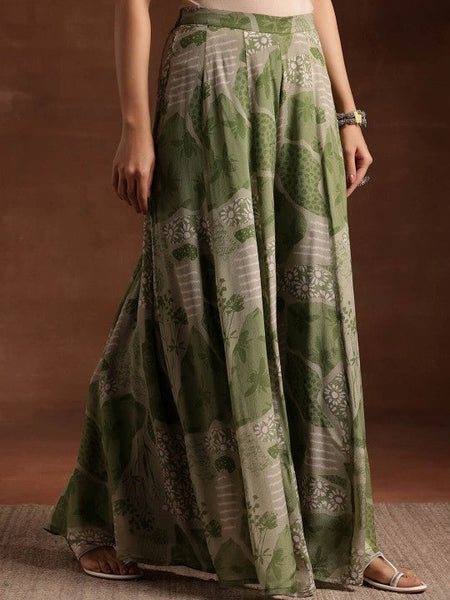 Women Indo Western Floral Printed One Shoulder Sleeveless Tunic & Palazzo With Slip Co-Ords Set VitansEthnics