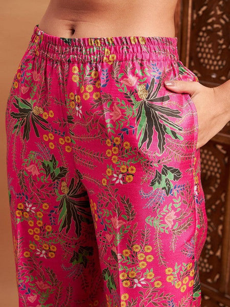 Women Floral Printed Blazer With Straight Pants Co-Ords Set VitansEthnics