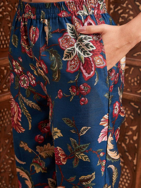 Women Floral Printed Blazer & Pants Co-Ord Set VitansEthnics