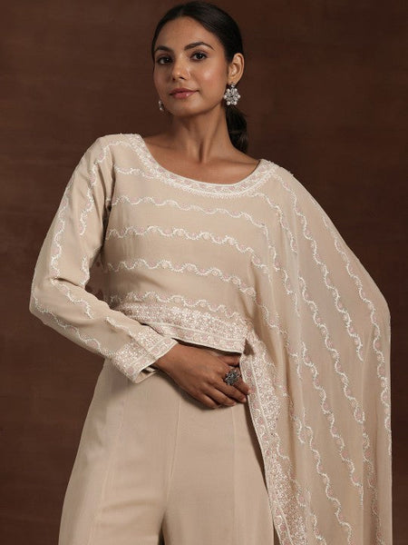 Women Indo Western Floral Printed Statement Sleeveless Tunic with Flared Palazzos Co-Ords Set VitansEthnics