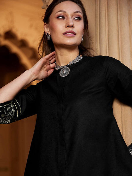 Women Floral Embroidered Top & Trousers Co-ords Set VitansEthnics