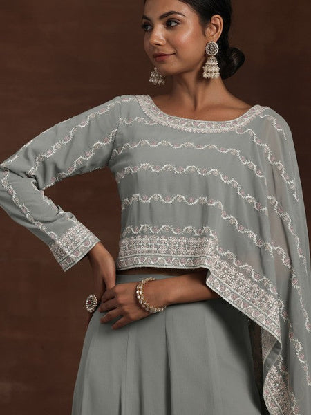 Women Indo Western Floral Printed Statement Sleeveless Tunic with Flared Palazzos Co-Ords Set VitansEthnics