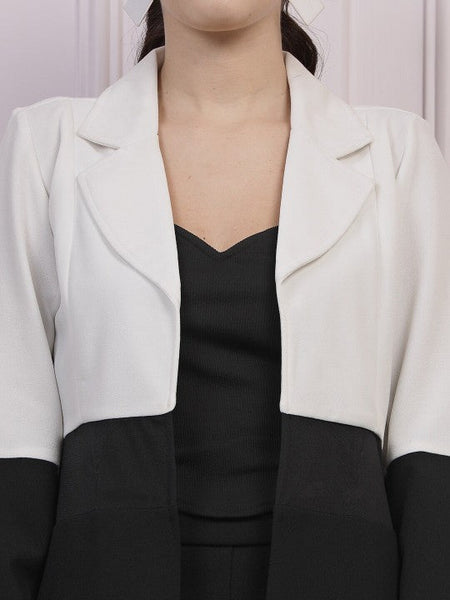 Women Colourblocked Coat with Trousers Co-Ords set VitansEthnics