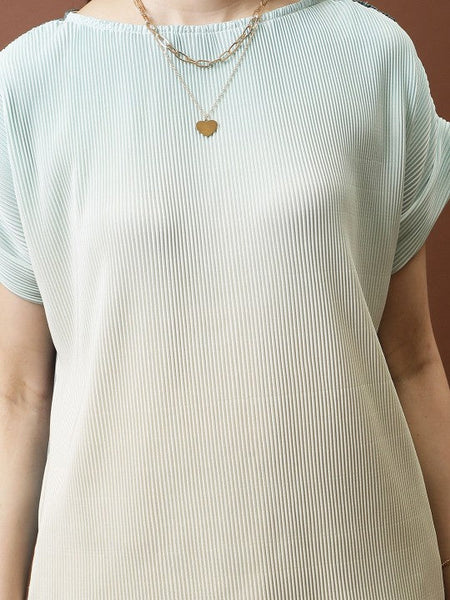Women Ombre Pleated Top With Trousers Co-Ords set VitansEthnics