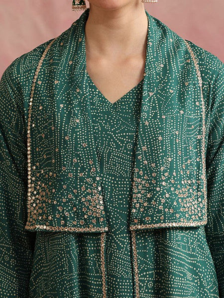Women Abstract Printed Tunic With Trousers & Shrug Co-Ords set VitansEthnics