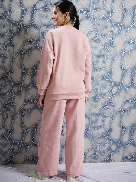 Women Graphic Printed Sweatshirt With Trouser Co-Ords set VitansEthnics