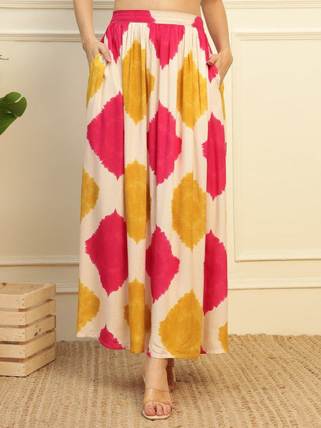 Women Printed Shoulder Straps Top With Skirt Co-Ords Set Indo-Western Outfit VitansEthnics
