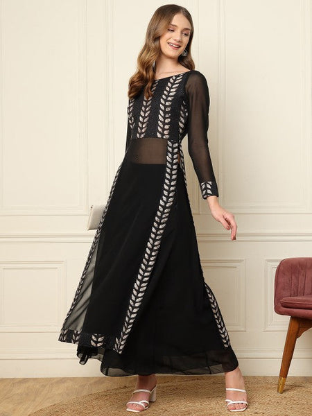 Women Printed Tunic Top With Palazzos Set Indo-Western Outfit VitansEthnics