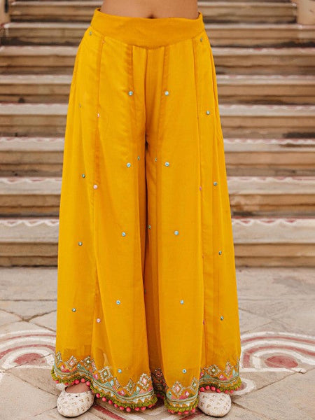 Women Striped Shirt With Palazzos & Embroidered Jacket Set Indo-Western Outfit VitansEthnics