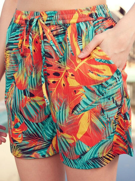 Women Printed Sleeveless Crop Top with Shorts With Shrug Co-Ords Set VitansEthnics