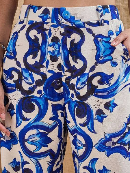 Women Floral Printed Blazer With Trousers Co-Ords Set VitansEthnics