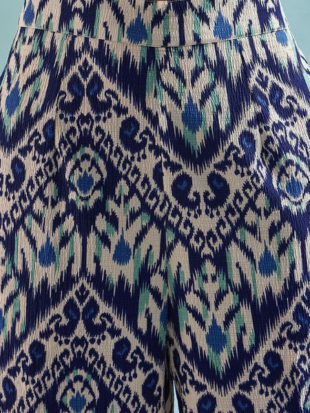 Women Printed Sleeveless Top With Trousers Co-Ords Set Indo-Western Outfit VitansEthnics