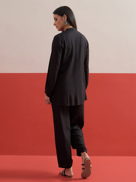 Women Shadow Work Embroidered Top with Trousers Co-ords Set VitansEthnics