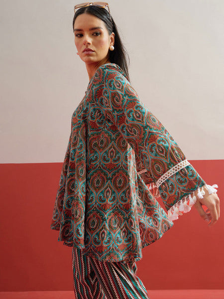 Women Ethnic Motifs Printed Pure Cotton Kurti & Farshi Trousers Co-ords Set VitansEthnics