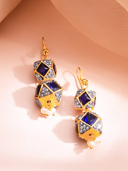 Women Gold Plated Crystal & Cubic Zirconia Studded Necklace Set VitansEthnics