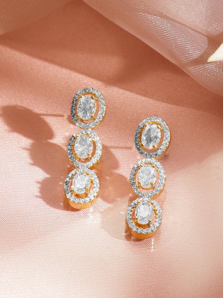 Women Cubic Zirconia Studded Embellished Classic Jewellery Set VitansEthnics