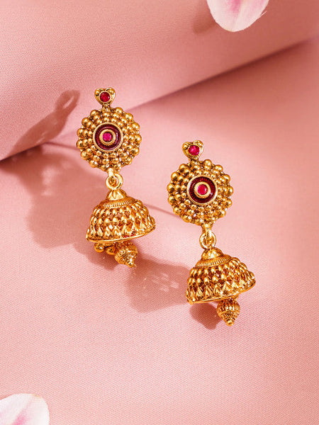 Women Gold Plated Beaded Floral Jewellery Set VitansEthnics