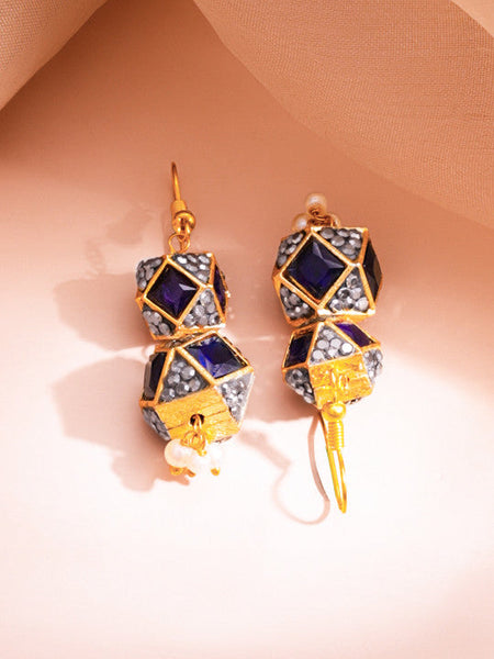 Women Gold Plated Crystal & Cubic Zirconia Studded Necklace Set VitansEthnics