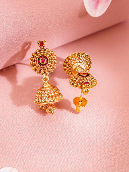 Women Gold Plated Beaded Floral Jewellery Set VitansEthnics