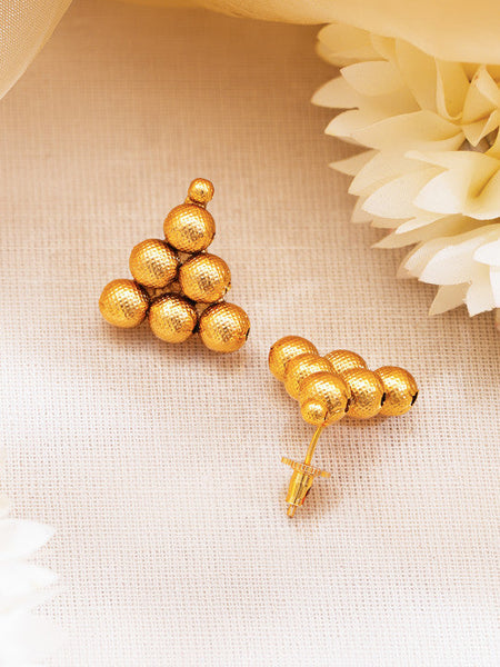 Women Gold Plated Beaded Choker Necklace Jewellery Set VitansEthnics