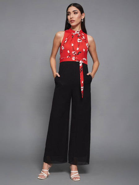 Women Rose Mist Women Printed Jumpsuit VitansEthnics