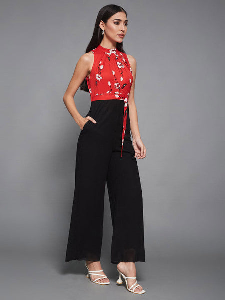 Women Rose Mist Women Printed Jumpsuit VitansEthnics