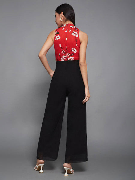 Women Rose Mist Women Printed Jumpsuit VitansEthnics