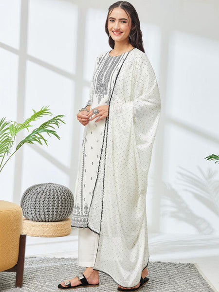 Women Floral Printed Regular Gotta Patti Kurta with Trousers & With Dupatta VitansEthnics