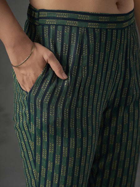 Women Floral Printed Halter Neck Straight Kurta with Trousers & Dupatta Set VitansEthnics