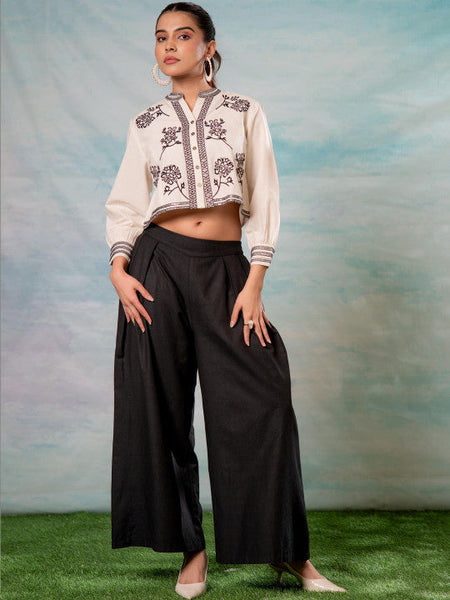 Women Printed Top with Trousers Co-ords Set VitansEthnics