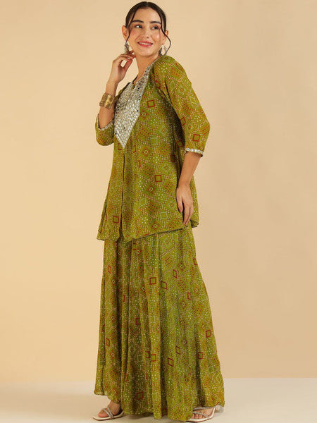 Women Ethnic Motifs Printed Kurta with Sharara Set VitansEthnics