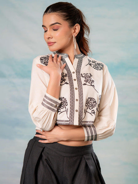 Women Printed Top with Trousers Co-ords Set VitansEthnics