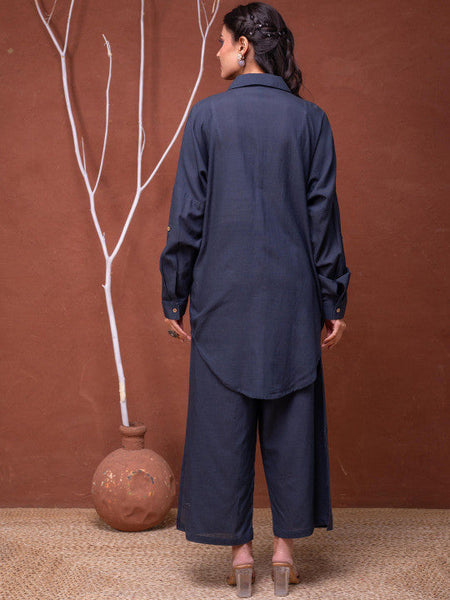 Women Embroidered Shirt With Trousers Co-Ords Set VitansEthnics