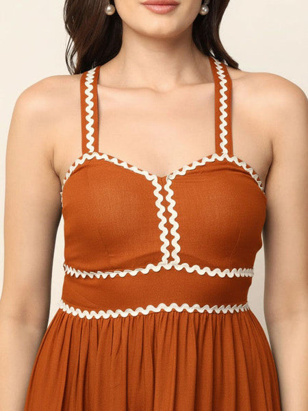 Women Sweetheart Neck Fit & Flare Maxi Dress VitansEthnics
