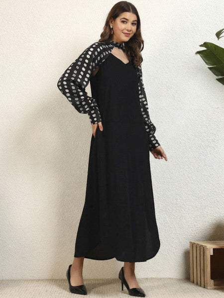 Women Halter Neck A-Line Maxi Dress VitansEthnics