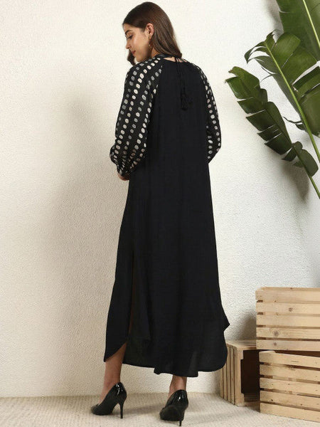 Women Halter Neck A-Line Maxi Dress VitansEthnics
