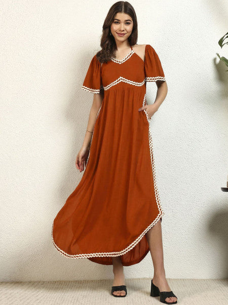 Women Fit & Flare Maxi Dress VitansEthnics