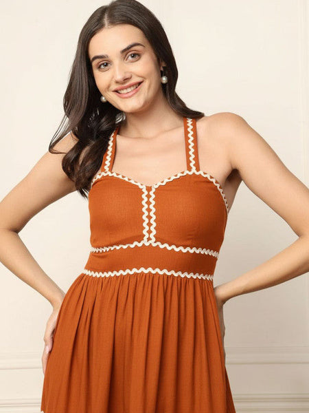 Women Sweetheart Neck Fit & Flare Maxi Dress VitansEthnics