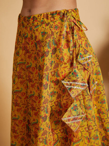 Floral Printed Gotta Patti Ready to Wear Lehenga Choli VitansEthnics
