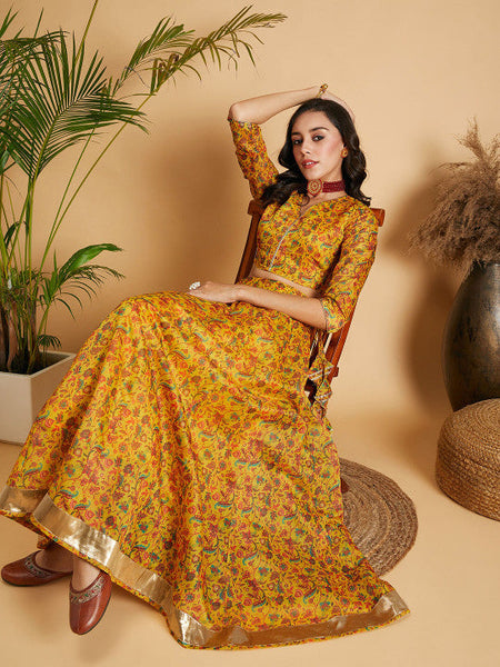 Floral Printed Gotta Patti Ready to Wear Lehenga Choli VitansEthnics
