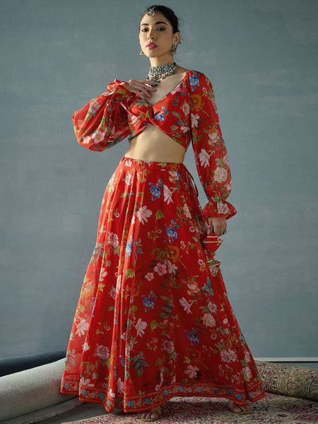 Women Printed Ready to Wear Lehenga Choli VitansEthnics