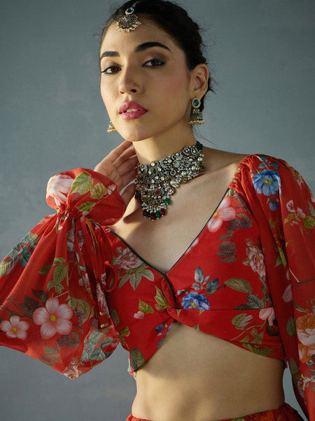 Women Printed Ready to Wear Lehenga Choli VitansEthnics