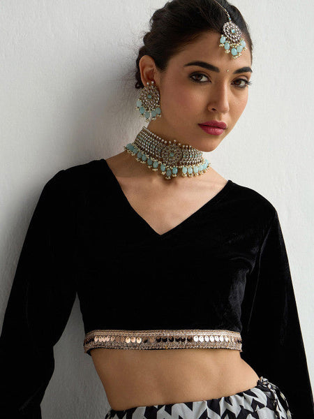 women Embellished Sequinned Ready to Wear Lehenga Choli VitansEthnics