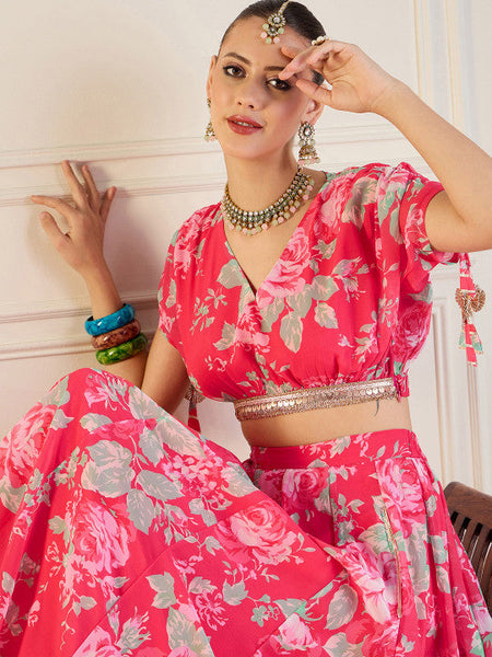 Women Printed Ready to Wear Lehenga Choli VitansEthnics