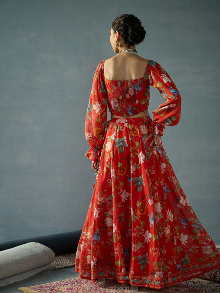 Women Printed Ready to Wear Lehenga Choli VitansEthnics