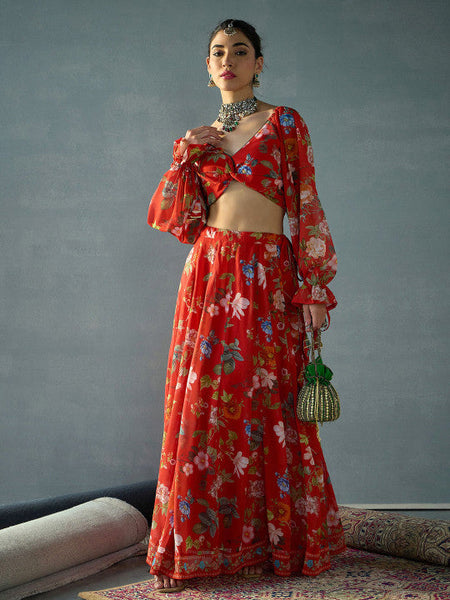 Women Printed Ready to Wear Lehenga Choli VitansEthnics