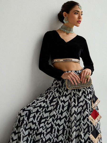 women Embellished Sequinned Ready to Wear Lehenga Choli VitansEthnics