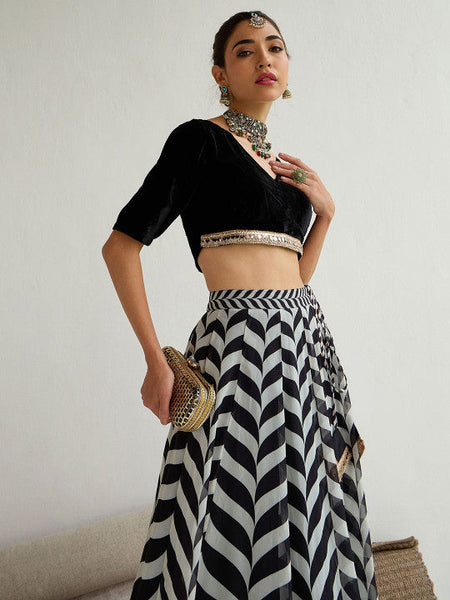 Embellished Sequinned Ready to Wear Lehenga Choli VitansEthnics