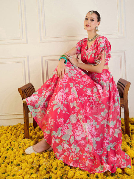 Women Printed Ready to Wear Lehenga Choli VitansEthnics
